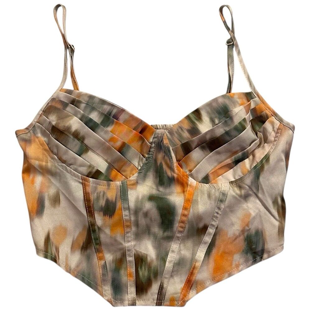 Cropped Top Multicoloured Coachella Festival 70s Y2k Size S Festival Fairycore